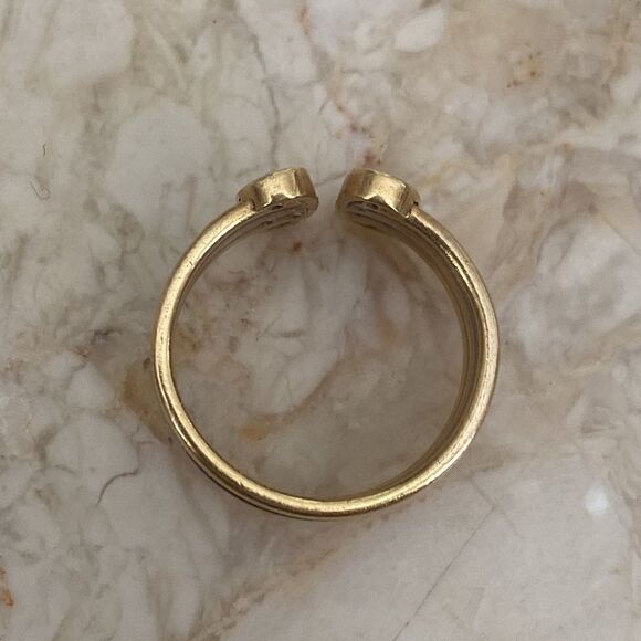 18K Tri-Gold White, Yellow, Rose Gold Diamond Ring VS1-VS2 - Picture 6 of 8